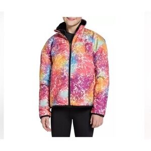 The North Face Girls' Reversible Shasta Full-Zip Jacket Radiant Poppy XL NWT